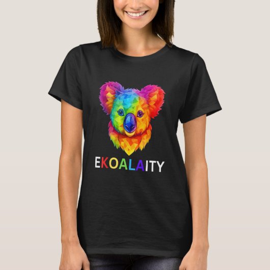 T-shirt Gay Pride EKOALAITY Koala 2023 Pride Flag (Devant)