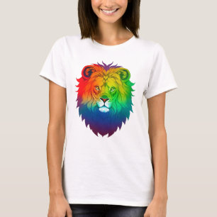 T-shirt Gay pride en tête de lion