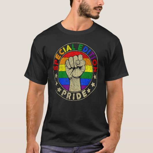 T-shirt Gay pride Fist Lgbt Boys Men Edition Spéciale Homm (Devant)