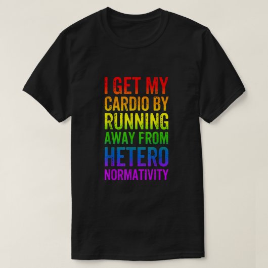 T-shirt Gay pride Funny Cardio Gym LGBT Sensibilisation Ar (Design devant)