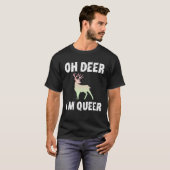 T-shirt Gay pride Funny Oh Deer Je suis Queer Rainbow (Devant entier)