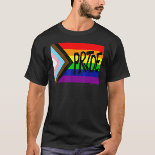 T-shirt Gay pride indicateur de progression Rainbow Word 5