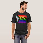 T-shirt Gay pride indicateur de progression Rainbow Word 5 (Devant entier)