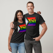 T-shirt Gay pride indicateur de progression Rainbow Word 5 (Unisexe)