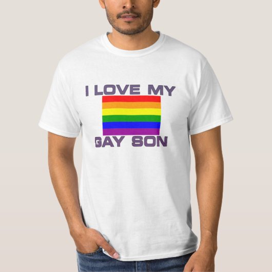 T-shirt Gay pride J'Aime Mon Fils Gay (Devant)