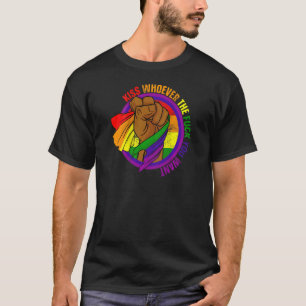 T-shirt Gay pride Kiss Qui Vous Voulez Lgbt Gay Lesbian B