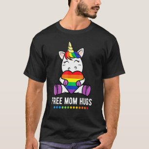 T-shirt Gay pride Lesbian Fier Maman LGBTQ Rainbow Free Ma
