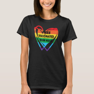 T-shirt Gay pride Lesbienne Libre Vacciné Maman Hugs Lgbt