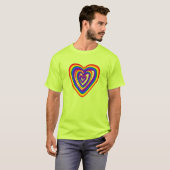 T-shirt Gay pride LGBT Arc-en-ciel Coeurs jolies LGBTQ (Devant entier)