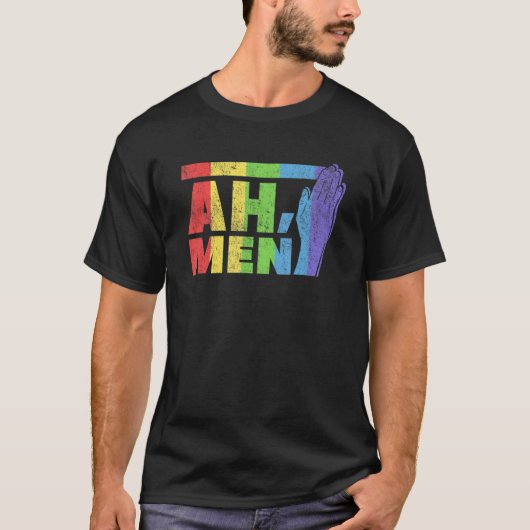 T-shirt Gay pride Lgbt Bisexual Boys Ah Men (Devant)