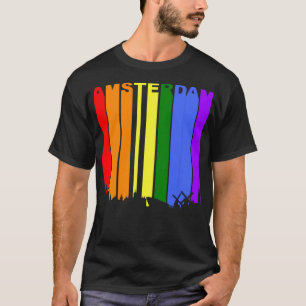T-shirt Gay pride LGBT d'Amsterdam Pays-Bas Rainbow