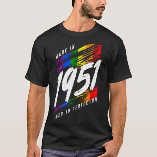 T-shirt gay pride LGBT d'anniversaire 1951 (Devant)