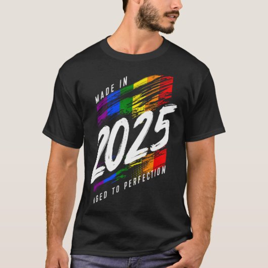 T-shirt gay pride LGBT d'anniversaire 2025 (1) (Devant)