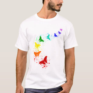 T-shirt Gay pride LGBT des papillons arc-en-ciel