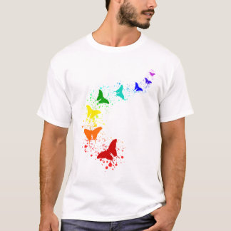 T-shirt Gay pride LGBT des papillons arc-en-ciel