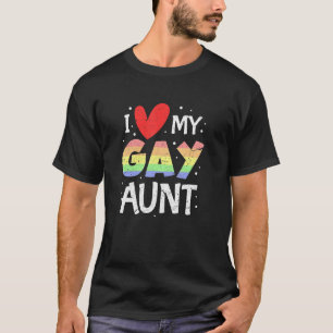 T-shirt Gay pride LGBT I Love My Gay Tante Niece Nephew Di