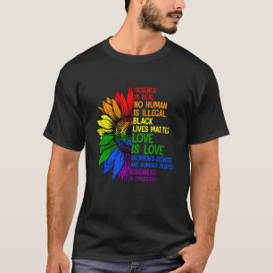 T-shirt Gay pride Lgbt La science est un vrai Blm L'amour 