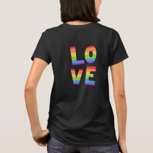 T-shirt Gay pride LGBT rainbow flag L'amour est l'amour LG