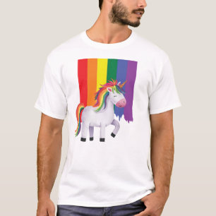 T-shirt Gay pride LGBT Rainbow Unicorn