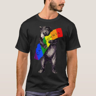 T-shirt GAY PRIDE LGBTQ Cali Bear Bear I Love California