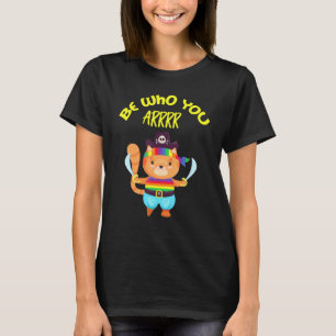 T-shirt Gay pride Lgbtq Cat Be Who You Arr Pirate Pegle