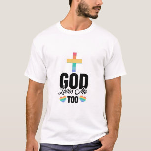 T-shirt gay pride LGBTQ Religieux Christian Jésus Cadea