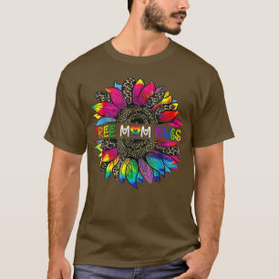 T-shirt Gay pride Libre Maman Hugs Tournesol Leopard Arc-e