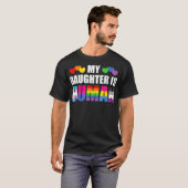 T-shirt gay pride Ma Fille Est Fier Humain Papa Fier Maman (Devant entier)