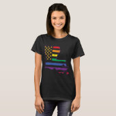 T-shirt Gay pride Mardi Gras Drapeau Fleur De Lis Carte N (Devant entier)