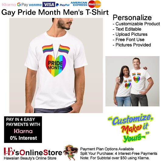 T-shirt gay pride Mois Homme