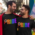 T-shirt Gay pride Parade Simple Bold Rainbow Lettres<br><div class="desc">T-shirt arc-en-ciel gay pride pour la communauté LGBTQ à porter à la parade des gay pride. Un design génial pour quelqu'un qui est fier d'être gay,  lesbienne,  bisexuel ou transgenre.</div>