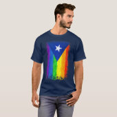 T-shirt Gay pride portoricain Drapeau Rainbow Gay pride (Devant entier)