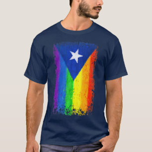T-shirt Gay pride portoricain Drapeau Rainbow Gay pride