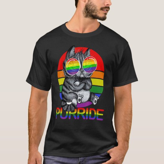 T-shirt Gay pride Pour Femmes Hommes Lgbt Daddy Chat Chat (Devant)