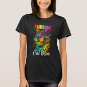 T-shirt Gay Pride Purride Cat Mother LGBT Pride Month Cute (Devant)