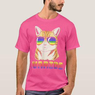 T-shirt Gay pride Purride Lgbt Rainbow Amoureux des chats,
