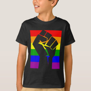 T-shirt Gay pride Résiste Poing Arc-en-ciel Drapeau Lgbtq 