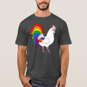 T-shirt Gay pride Rooster (Devant)