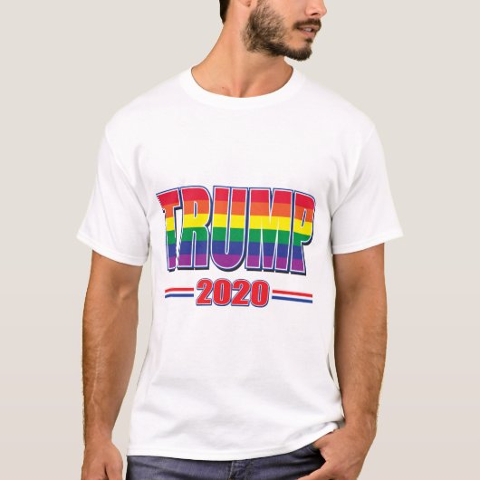 T-shirt Gay pride Trump 2020 (Devant)