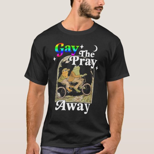 T-shirt Gay Priez Away LGBT Gay Frog Equality Pride Mon (Devant)