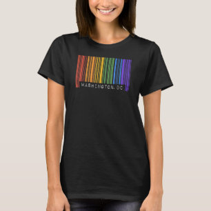 T-shirt Gay Queer Barcode Pride Washington Dc Esthétique L