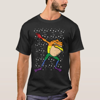 T-shirt Gay Rainbow Frog Dab Pride Month Lgbt Ally Kids Bo