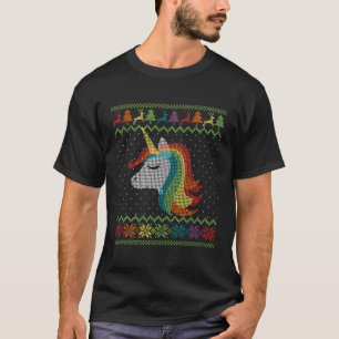 T-shirt Gay Rainbow Unicorn Lgbt Fête de Vacances Cadeau m