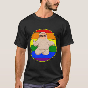 T-shirt Gay Sloth Yoga Lgbtq Pride Stud