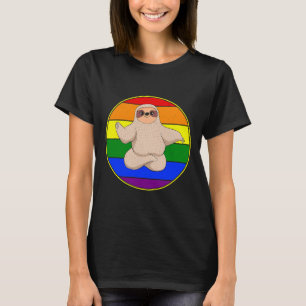 T-shirt Gay Sloth Yoga Lgbtq Pride Stud