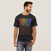 T-shirt Gay Twink Barcode Gay Pride Flag Aesthetic Trendy (Devant entier)