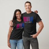 T-shirt Gaymer Bisexual Pride Flag Barcode Video Games Ner (Unisexe)