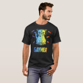 T-shirt Gaymer Lgbt Cat Pride Rainbow Video Game (Devant entier)