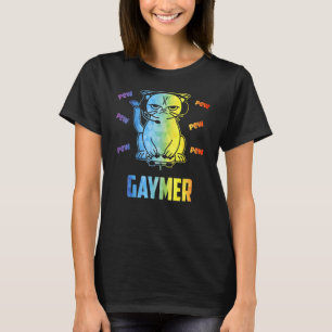 T-shirt Gaymer Lgbt Cat Pride Rainbow Video Game