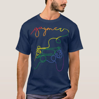 T-shirt GAYMER LGBT Pride Vidéo Amateurs de jeu Hommes Fem
